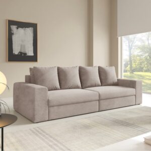 Wohnli Möbelsuche - 3-Sitzer-Sofa mit Bettkasten Kiefernholz Taupe