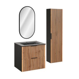 wohnli-moebel-suche-M26117865 Wohnli Möbelsuche - Set aus Einzelmöbel Einbauwaschbecken Melamin Holz in Eichenoptik
