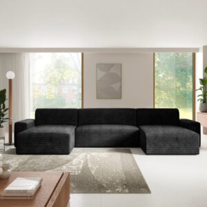 wohnli-moebel-suche-M26118619 Wohnli Möbelsuche - U-Sofa 5-sitzig umbaubar Truhe Kiefernholz Schwarz