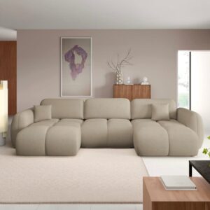 wohnli-moebel-suche-M26118620 Wohnli Möbelsuche - U-förmiges 4-Sitzer-Sofa umwandelbar Kiefernholz Beige