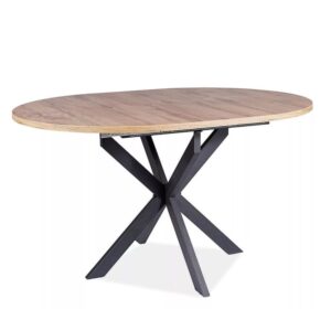 wohnli-moebel-suche-M26119629 Wohnli Möbelsuche - Runder Tisch im Holzstil und Metallbeinen 100/135 cm