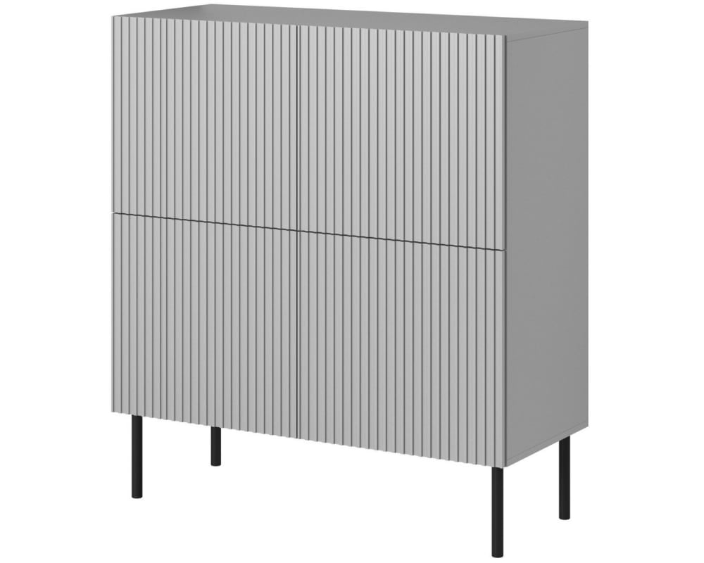 wohnli-moebel-suche-M26119662 Wohnli Möbelsuche - Hellgraues Hoch-Sideboard mit 4 Türen