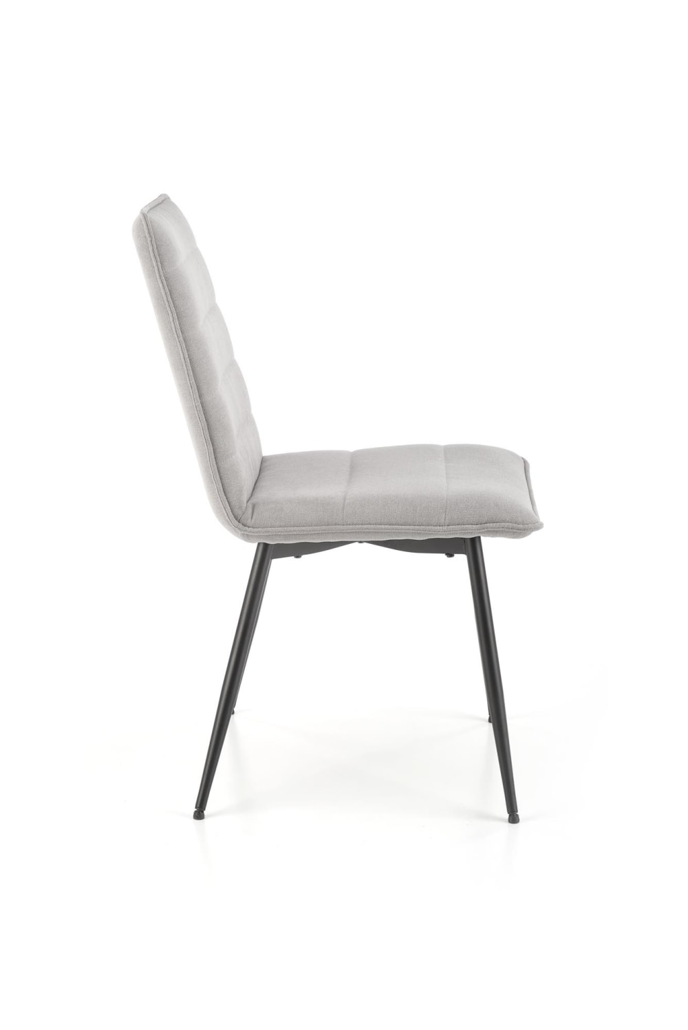 Designerstuhl aus grauem Stoff mit schwarzen Metallbeinen 60x92x47cm Stoff Grau MSO Möbel Esszimmermöbel Stühle