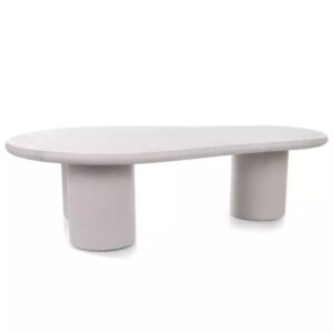 wohnli-moebel-suche-M26119726-1 Grauer Couchtisch aus Bio-Mikrozement 130x35x80cm Harz Grau MSO Möbel Wohnzimmermöbel Couchtische