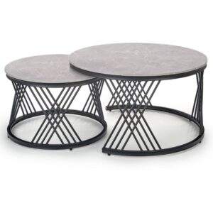 wohnli-moebel-suche-M26119729 Wohnli Möbelsuche - Set aus zwei Satztischen mit Tischplatte in grauer Marmoroptik