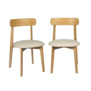 wohnli-moebel-suche-M26120622 Wohnli Möbelsuche - 2er-Set Vintage-Stühle Holz natur Sitzfläche beige