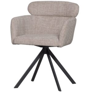 wohnli-moebel-suche-M26121436-1 Lot de 2 chaises de salle à manger pivotant en polyesyer beige 60x80x58cm PES - Polyester Beige WOOOD Möbel Esszimmermöbel Stühle