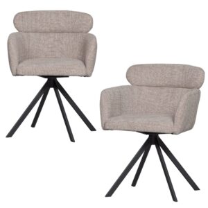 wohnli-moebel-suche-M26121436 Wohnli Möbelsuche - Lot de 2 chaises de salle à manger pivotant en polyesyer beige