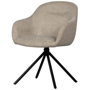 wohnli-moebel-suche-M26121440-1 Lot de 2 chaises de salle à manger en tissu chenille sable 61x80x57cm PES - Polyester Beige WOOOD Möbel Esszimmermöbel Stühle