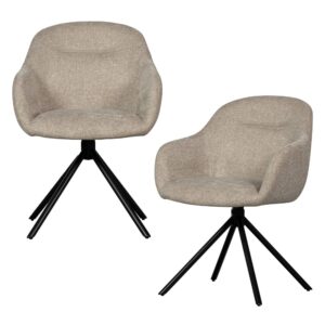 wohnli-moebel-suche-M26121440 Wohnli Möbelsuche - Lot de 2 chaises de salle à manger en tissu chenille sable