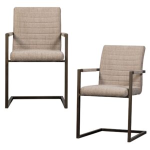 wohnli-moebel-suche-M26121532 Wohnli Möbelsuche - Lot de 2 chaises de salle à manger en tissu sable