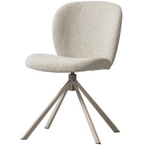 wohnli-moebel-suche-M26121540-1 Lot de 2 chaises de salle à manger en bouclé naturel 65x80x58cm PES - Polyester Beige WOOOD Möbel Esszimmermöbel Stühle