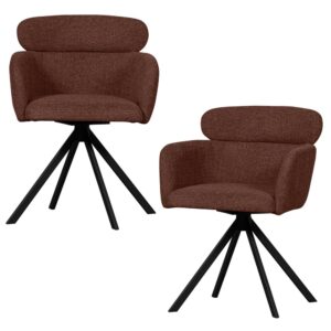 wohnli-moebel-suche-M26121545 Wohnli Möbelsuche - Lot de 2 chaises de salle à manger pivotant en polyesyer marron