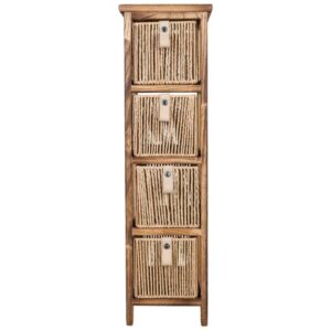 wohnli-moebel-suche-M26122154-1 Kommode aus Holz 22x26x78 cm braun 22x78x26cm Holz Braun Wanderlust deco Möbel Schlafzimmermöbel Kommoden