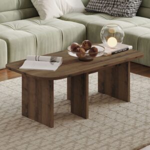 wohnli-moebel-suche-M26122590-1 Drehstuhl aus beigem Stoff mit Fußstütze L68 cm 90x35x45cm Spanplatte Braun Calicosy Möbel Wohnzimmermöbel Couchtische