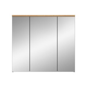 wohnli-moebel-suche-M26122600 Wohnli Möbelsuche - Hängeschrank mit 3 Spiegeltüren in Eichen- und Grauoptik L80 cm