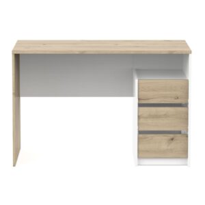 wohnli-moebel-suche-M26122613 Wohnli Möbelsuche - Schreibtisch mit 3 Schubladen L117 cm - Holzdekor hell