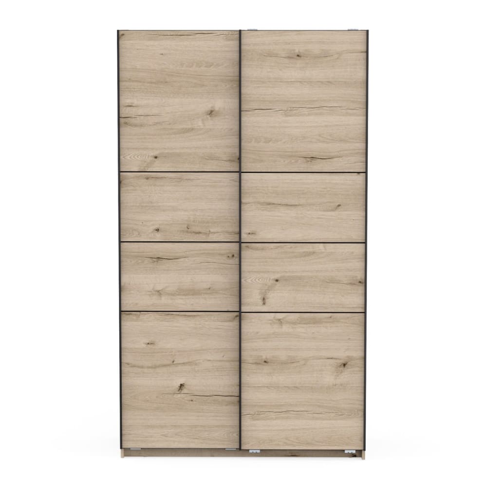 wohnli-moebel-suche-M26122626 Wohnli Möbelsuche - Schrank mit 2 Schiebetüren L116 cm - Eichenoptik Dekor
