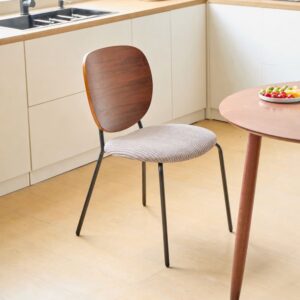 wohnli-moebel-suche-M26122777-1 Esszimmerstühle (2er Set) aus Metall und Cord Grau 58x82x51cm Stoff Grau Nordlys Möbel Esszimmermöbel Stühle