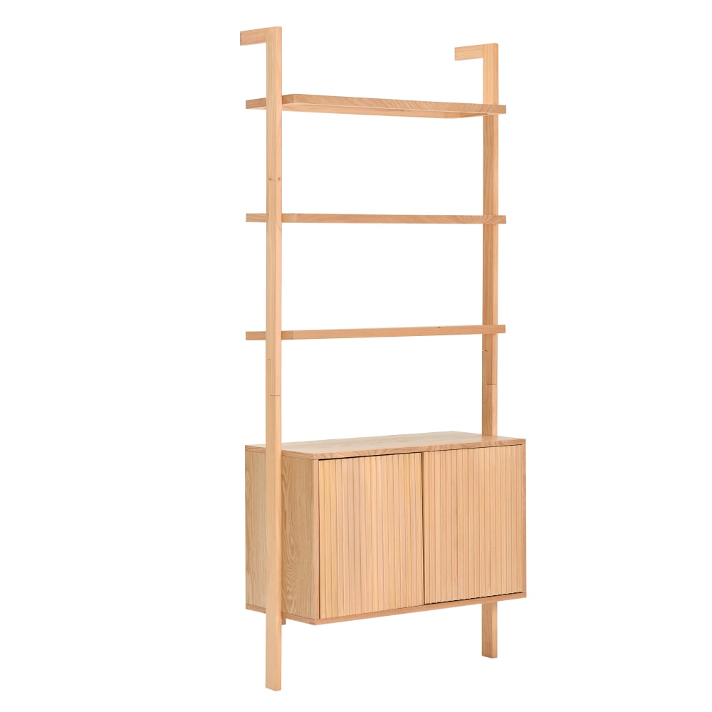 Wohnli Möbelsuche - Bücherregal aus Kiefernholz mit 3 Ebenen und 2 Fächern