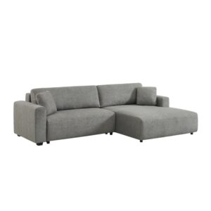wohnli-moebel-suche-M26122783-1 3-Sitzer Ecksofa Recamiere rechts Stoffbezug dunkelgrau 289x83x167cm Stoff Grau sweeek Sofas und Sessel Sofas Ecksofas