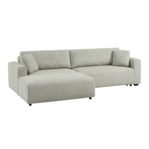 wohnli-moebel-suche-M26122786-1 3-Sitzer Ecksofa Recamiere links Stoffbezug hellgrau 289x83x167cm Stoff Grau sweeek Sofas und Sessel Sofas Ecksofas