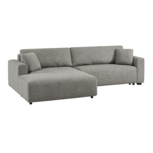 3-Sitzer Ecksofa Recamiere links Stoffbezug dunkelgrau 289x83x167cm Stoff Grau sweeek Sofas und Sessel Sofas Ecksofas