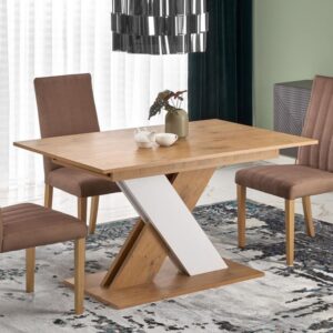 wohnli-moebel-suche-M26122921-1 Ausziehbarer Esstisch in Braun 130x76x85cm Holz Braun MSO Möbel Esszimmermöbel Esstische