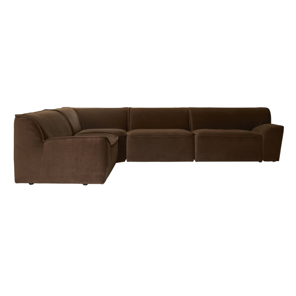 Wohnli Möbelsuche - Modulares Ecksofa aus braunem Stoff