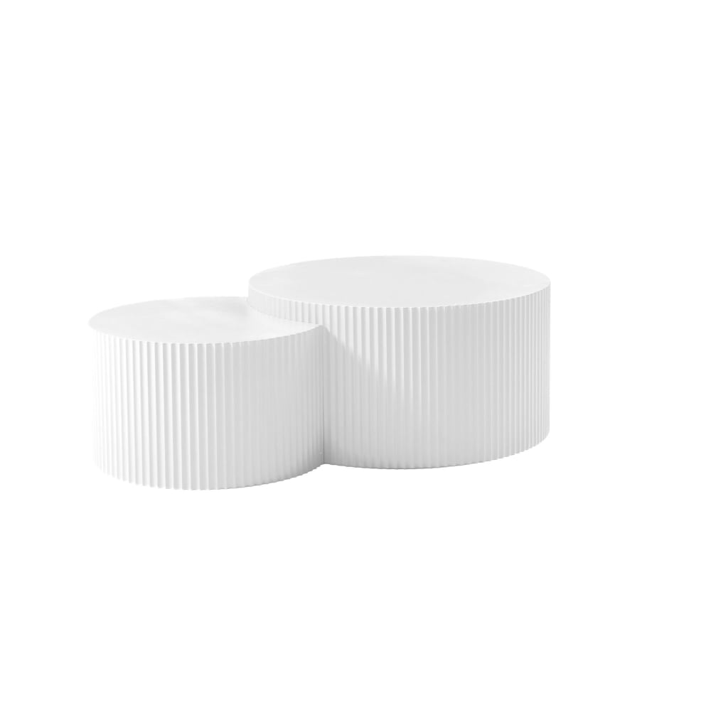 wohnli-moebel-suche-M26124655 Wohnli Möbelsuche - 2-teiliges Couchtisch-Set aus MDF mit Wellenkante Ø60/40 cm