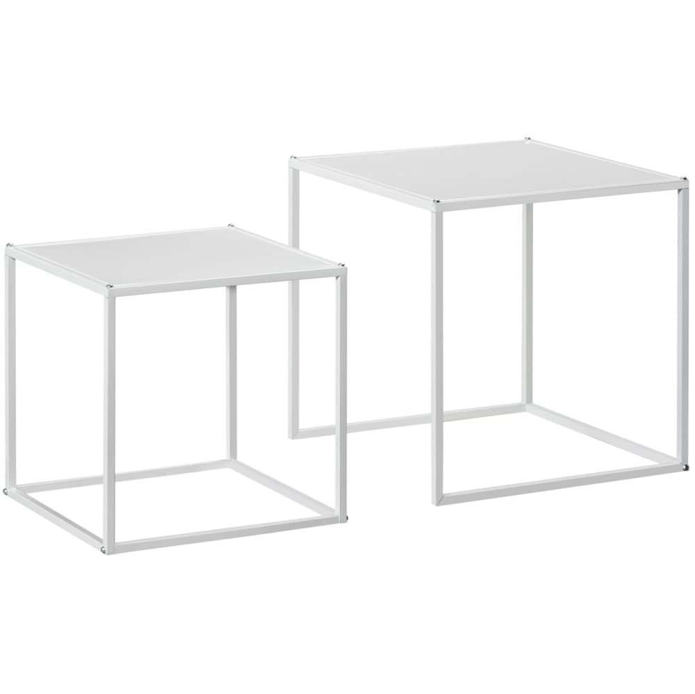 wohnli-moebel-suche-M26124693 Wohnli Möbelsuche - 2-teiliges Couchtisch-Set aus Stahl als Satztisch 40x40x40 cm
