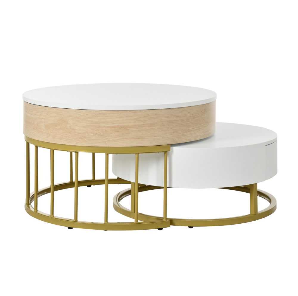 wohnli-moebel-suche-M26124721 Wohnli Möbelsuche - 2-teiliger Couchtisch aus MDF mit Hubplatte 70x70x56 cm