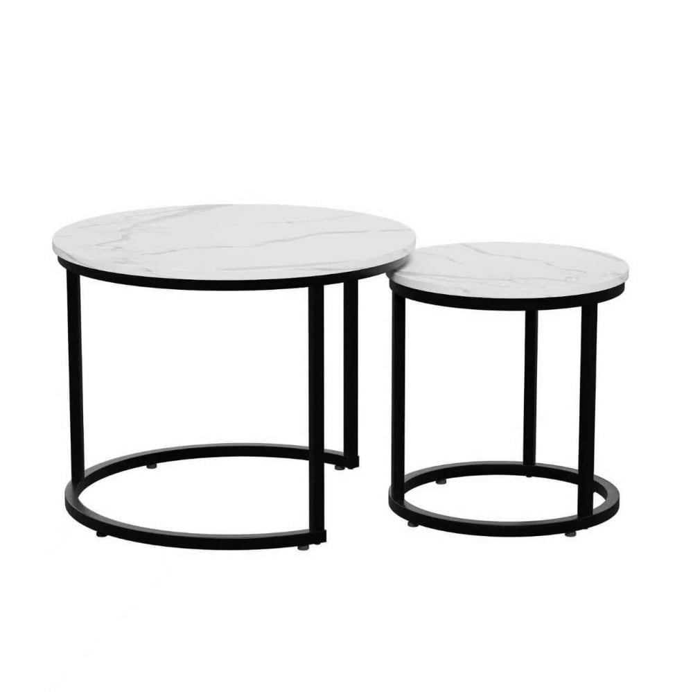 wohnli-moebel-suche-M26124760 Wohnli Möbelsuche - 2-teilige Satztische aus Stahl mit Nestdesign 60x60x45 cm