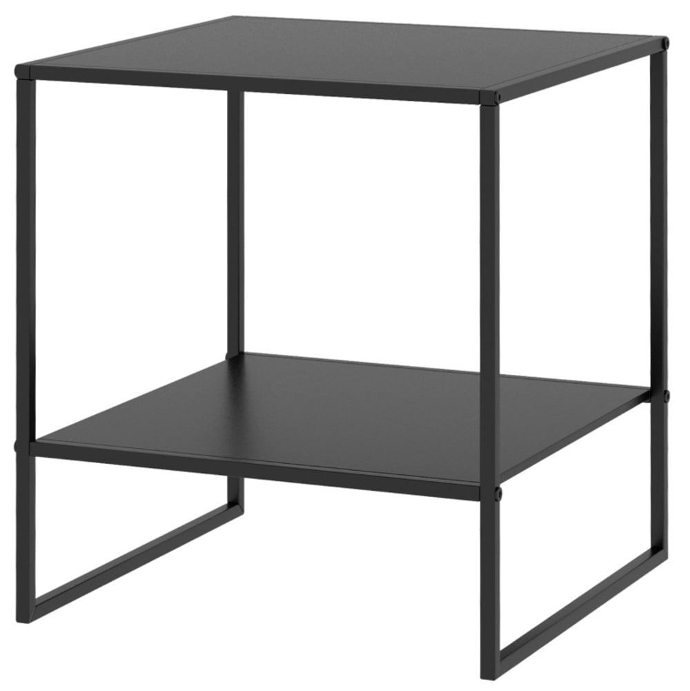 Wohnli Möbelsuche - Beistelltisch aus Stahl mit Ablage 40x40x45 cm