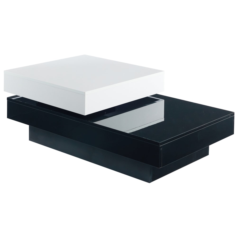 Wohnli Möbelsuche - Couchtisch aus Spanplatte mit Drehplatte 103x60x35