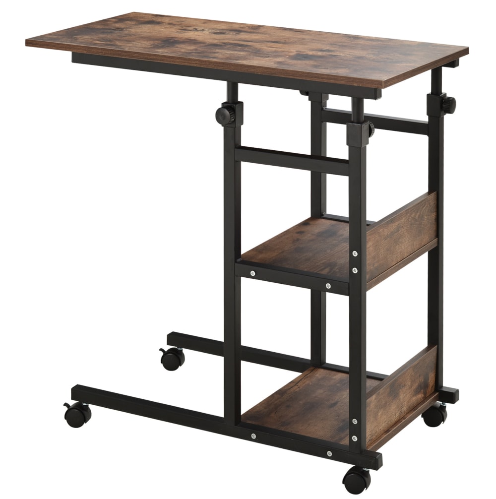Wohnli Möbelsuche - Beistelltisch aus Metall mit 3 Ablagen 80x40x72-82 cm