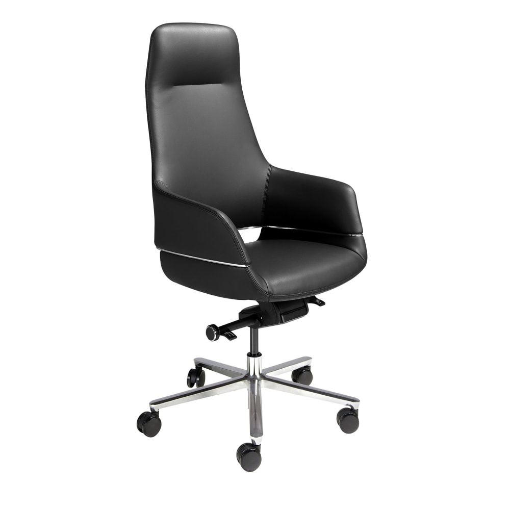 wohnli-moebel-suche-M26124848 Wohnli Möbelsuche - Drehbarer Bürostuhl aus schwarzem Kunstleder