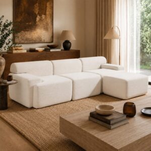 wohnli-moebel-suche-M26125078-1 4-Sitzer-Komprimiertes Sofa im 4-Sitzer-Cord 105x70x105cm PES - Polyester Beige Concept Usine Sofas und Sessel Sofas 2-Sitzer-Sofas & 3-Sitzer-Sofas