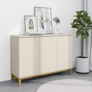 Sideboard mit 3 Türen in Eichenoptik/Kashmir weiß 120x85x41cm Holz Weiß Loft24 Möbel Esszimmermöbel Sideboards, Highboards & niedrige Anrichten