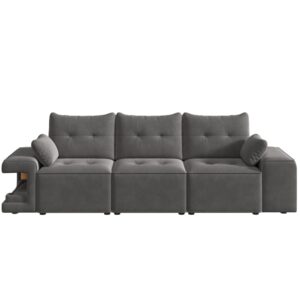 Wohnli Möbelsuche - 3-Sitzer-Sofa aus Samt mit Stauraum 229