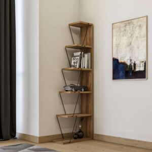 wohnli-moebel-suche-M26127529-1 Bücherregal aus Holz ''Nove'' – 50 x 22 x 150 cm – Braun 50x150x22cm Holz Braun Habitat & Jardin Möbel Wohnzimmermöbel Bücherregale