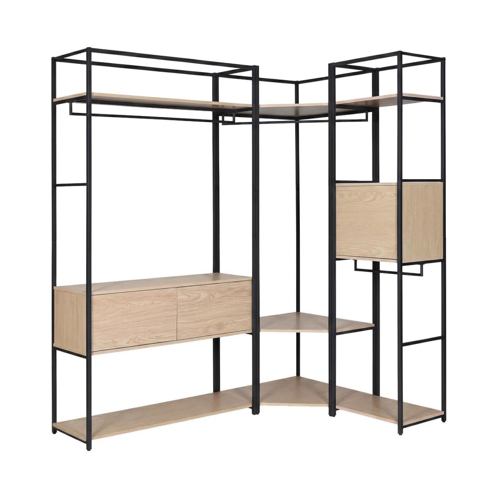 wohnli-moebel-suche-M26127638 Wohnli Möbelsuche - 3er Set Eckkleiderständer Holz Metall 220x200 Schränke