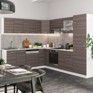 wohnli-moebel-suche-M26128217-1 Eckküche ohne Arbeitsplatte Edelgrau/Weiß 287x81.6cm 287x82x46cm Spanplatte Grau Vicco Möbel Küchenmöbel Küchenunterschränke