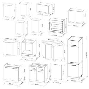 AP Eiche Weiß Hochglanz/Goldkraft Eiche 287x81.6cm