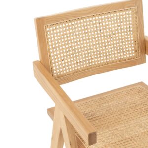 wohnli-moebel-suche-M26131540-1 Designstuhl aus Holz und Rattan 52x80x59cm Holz Beige Jolipa Möbel Esszimmermöbel Stühle
