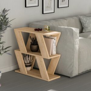 wohnli-moebel-suche-M26132357-1 Table d'appoint aus 60 x 22 x 57 cm beige 60x57x22cm Holz Beige Habitat & Jardin Möbel Wohnzimmermöbel Couchtische