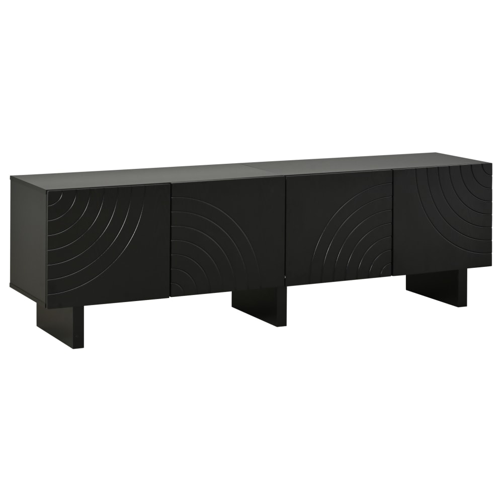 wohnli-moebel-suche-M26133479 Wohnli Möbelsuche - TV-Lowboard mit 4 Türen für 75-Zoll Fernseher 180 cm Schwarz