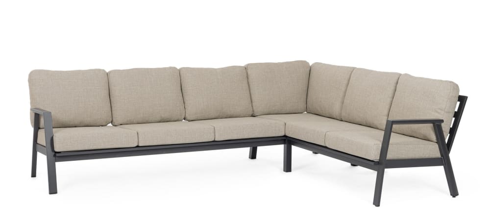 Wohnli Möbelsuche - Austauschbare Lounge aus anthrazitfarbenem Aluminium