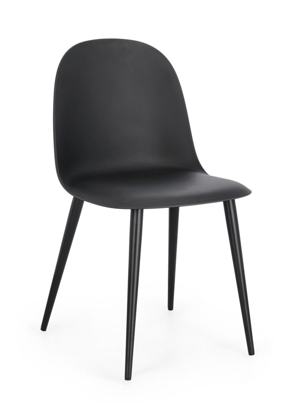 wohnli-moebel-suche-M26133937 Wohnli Möbelsuche - Set mit 4 schwarzen Esszimmerstühlen aus Stahl und Polypropylen