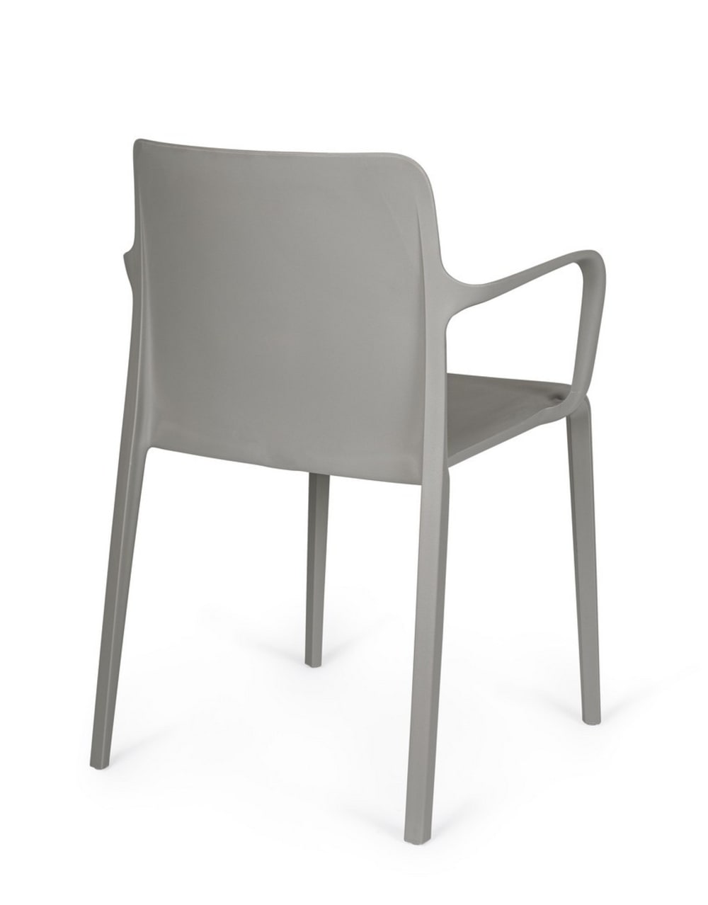 Esszimmerstuhl aus grauem Stahl und Polypropylen 56x80x51cm Stahl Grau Bizzotto Möbel Esszimmermöbel Stühle